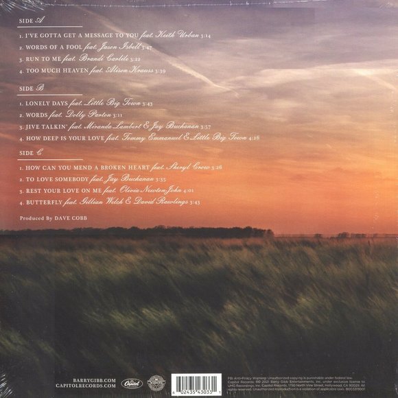 Barry Gibb Greenfields The Gibb Brothers Songbook 2-LP ~ Ltd Color Vinyl ~ New! - Picture 2 of 2